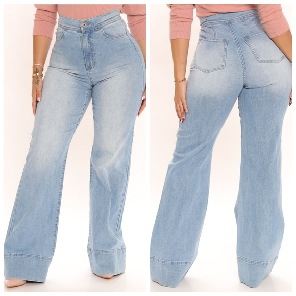 FashionNova Fifth Avenue Wide Leg Jeans - Picture 2 of 5